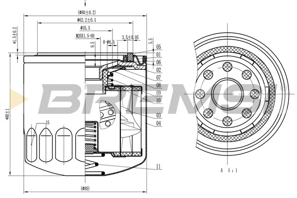 Oil Filter - FL1818 BREMSI