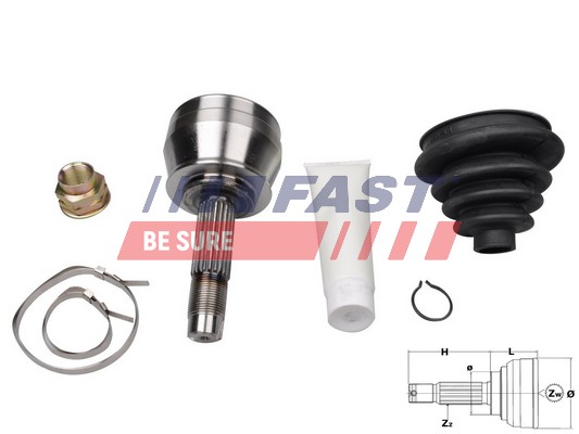 Joint Kit, drive shaft - FT25076K FAST