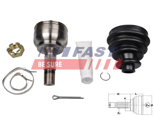 Kit giunti, Semiasse - FT25087K FAST