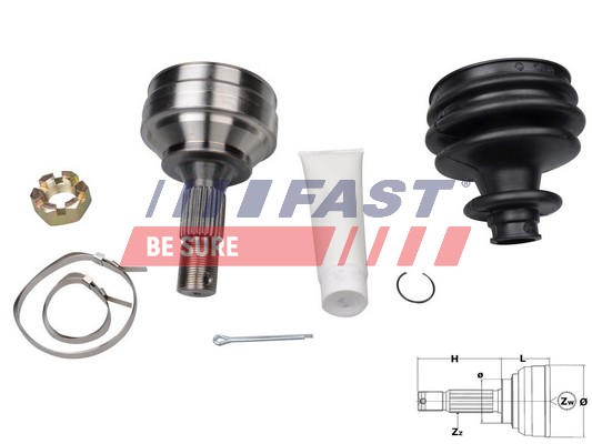Joint Kit, drive shaft - FT25089K FAST