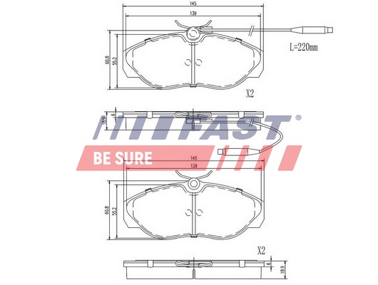 Kit pastiglie freno, Freno a disco - FT29007 FAST