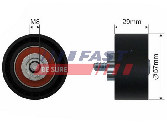 Deflection/Guide Pulley, timing belt - FT44017 FAST
