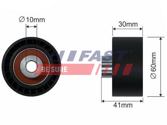 Tensioner Pulley, timing belt - FT44087 FAST
