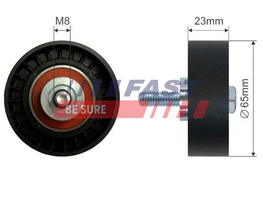 Deflection/Guide Pulley, V-ribbed belt - FT44544 FAST