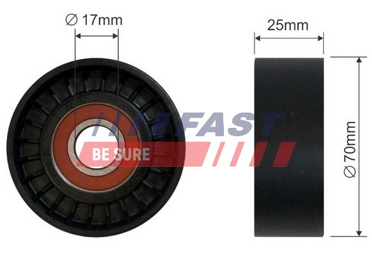 Rullo tenditore, Cinghia Poly-V - FT44551 FAST