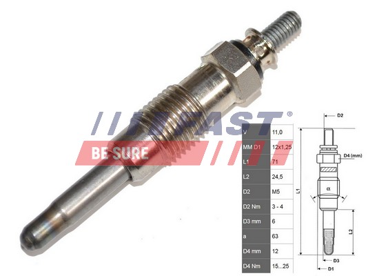 Glow Plug - FT82710 FAST