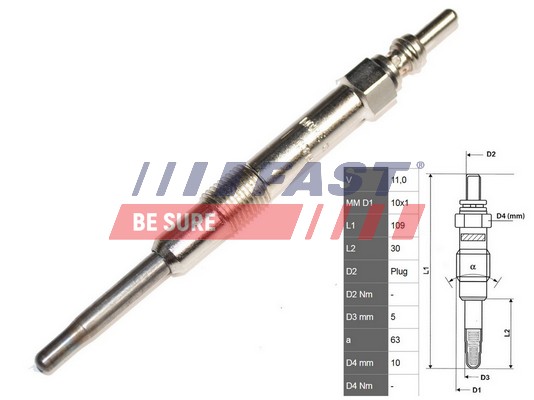 Glow Plug - FT82733 FAST