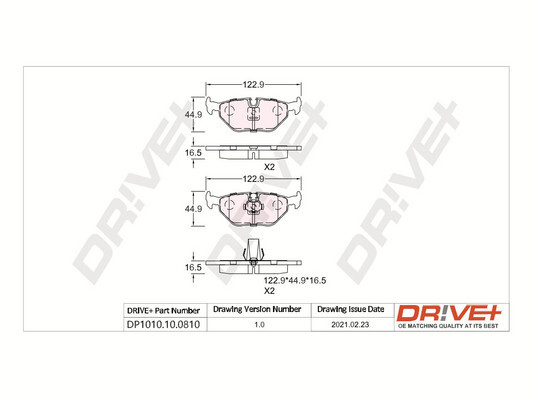 Brake Pad Set, disc brake - DP1010.10.0810 Dr!ve+