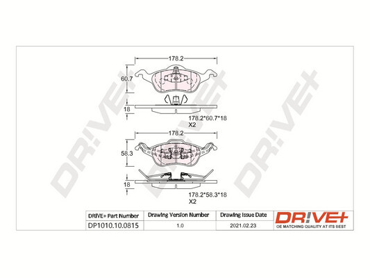 Kit pastiglie freno, Freno a disco - DP1010.10.0815 Dr!ve+