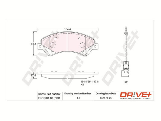 Kit pastiglie freno, Freno a disco - DP1010.10.0901 Dr!ve+