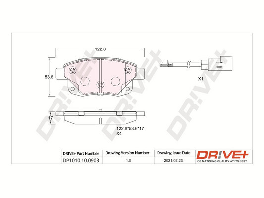 Brake Pad Set, disc brake - DP1010.10.0903 Dr!ve+