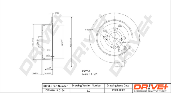 Brake Disc - DP1010.11.0164 Dr!ve+