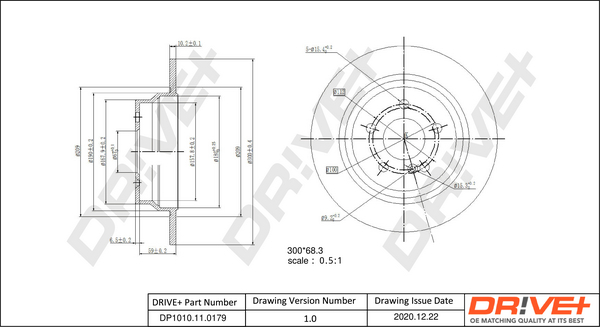 Brake Disc - DP1010.11.0179 Dr!ve+