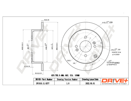 Brake Disc - DP1010.11.0277 Dr!ve+