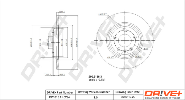 Brake Disc - DP1010.11.0294 Dr!ve+