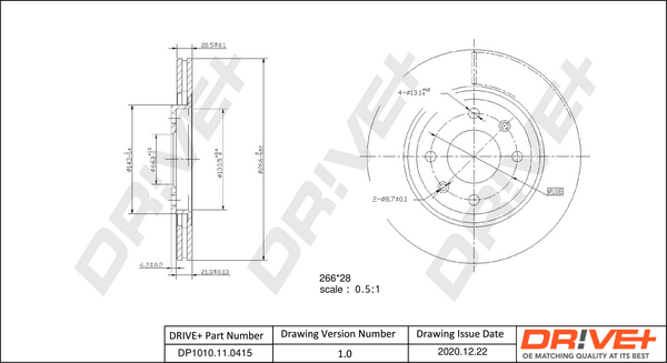 Brake Disc - DP1010.11.0415 Dr!ve+