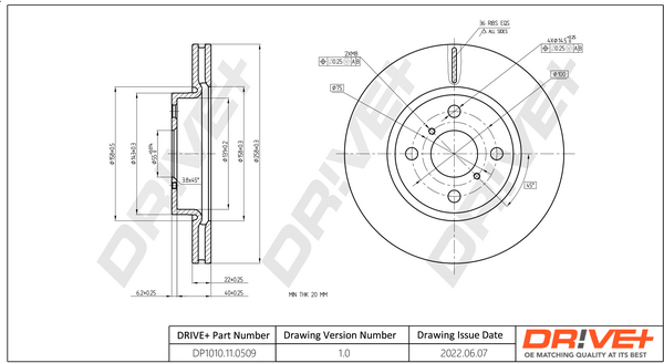 Brake Disc - DP1010.11.0509 Dr!ve+