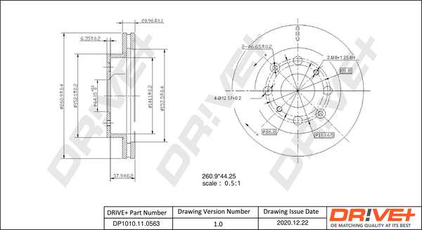 Brake Disc - DP1010.11.0563 Dr!ve+