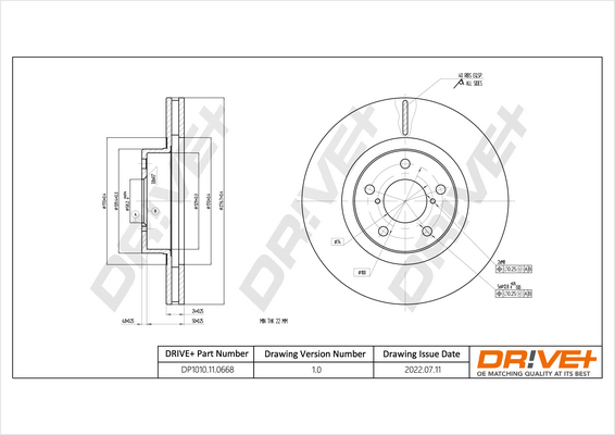 Brake Disc - DP1010.11.0668 Dr!ve+