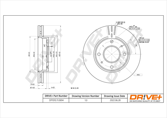 Brake Disc - DP1010.11.0694 Dr!ve+