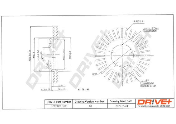 Brake Disc - DP1010.11.0706 Dr!ve+
