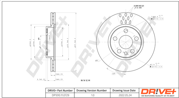 Brake Disc - DP1010.11.0729 Dr!ve+