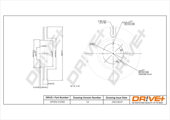 Brake Disc - DP1010.11.0769 Dr!ve+