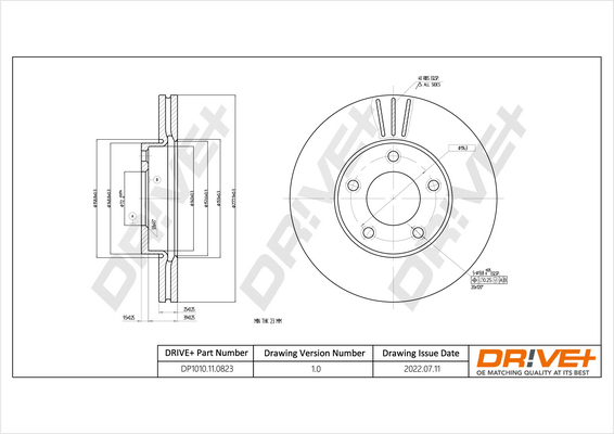 Brake Disc - DP1010.11.0823 Dr!ve+