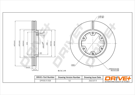 Brake Disc - DP1010.11.1128 Dr!ve+