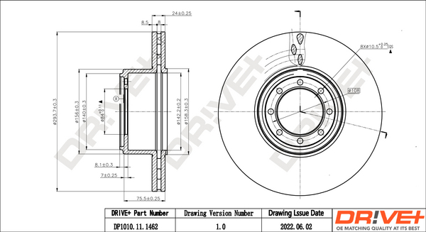 Brake Disc - DP1010.11.1462 Dr!ve+