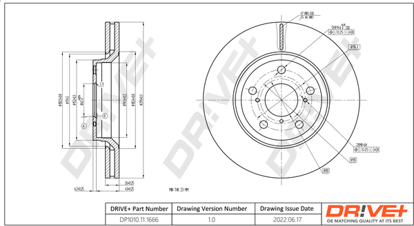 Brake Disc - DP1010.11.1666 Dr!ve+