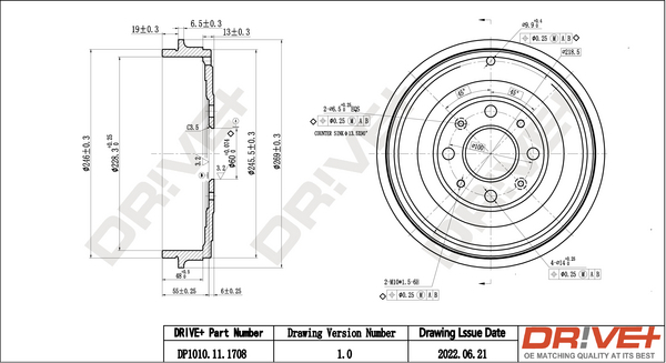 Brake Drum - DP1010.11.1708 Dr!ve+