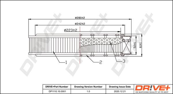 Air Filter - DP1110.10.0001 Dr!ve+