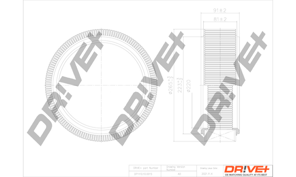 Filtro aria - DP1110.10.0015 Dr!ve+