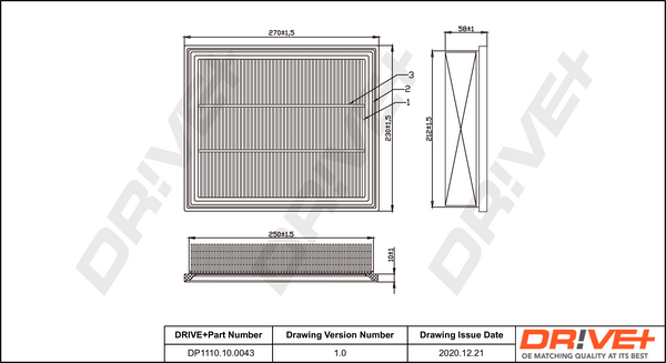 Air Filter - DP1110.10.0043 Dr!ve+
