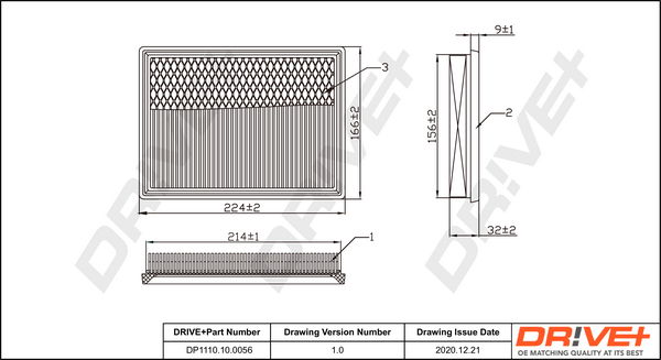 Luftfilter - DP1110.10.0056 Dr!ve+
