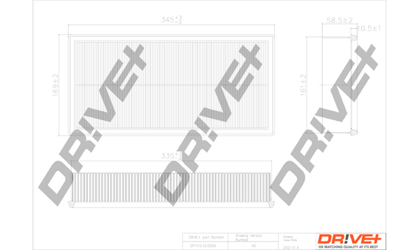 Luftfilter - DP1110.10.0059 Dr!ve+