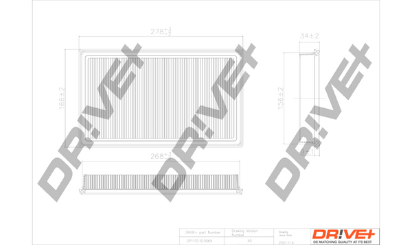 Air Filter - DP1110.10.0069 Dr!ve+