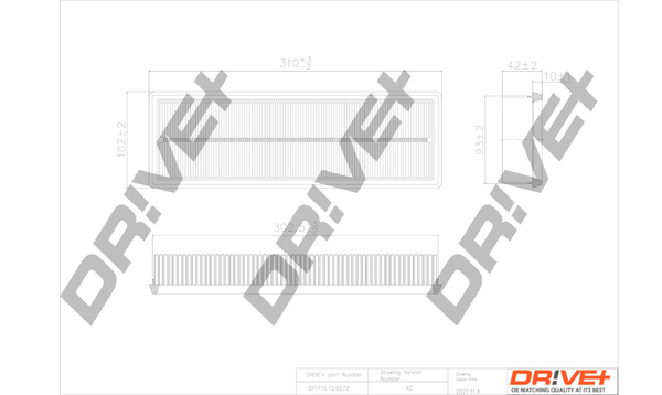 Filtro aria - DP1110.10.0073 Dr!ve+