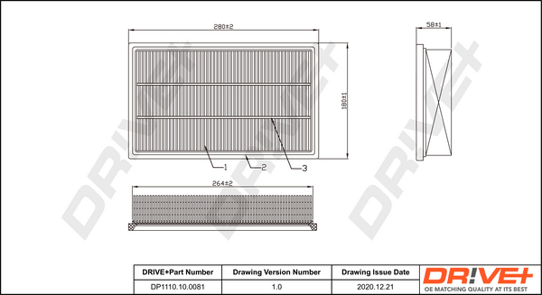 Air Filter - DP1110.10.0081 Dr!ve+