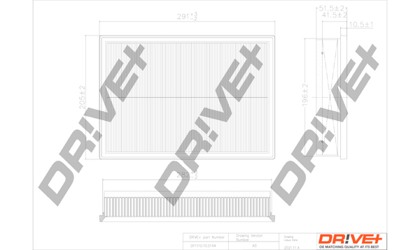 Air Filter - DP1110.10.0144 Dr!ve+