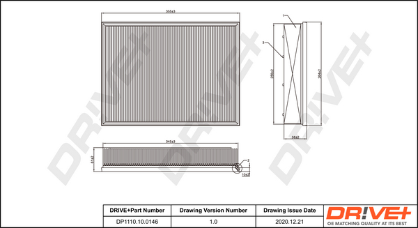 Air Filter - DP1110.10.0146 Dr!ve+