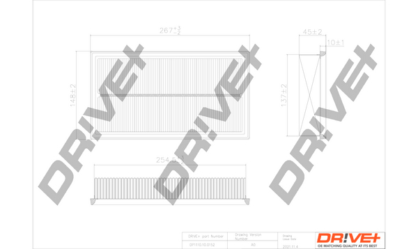 Air Filter - DP1110.10.0152 Dr!ve+