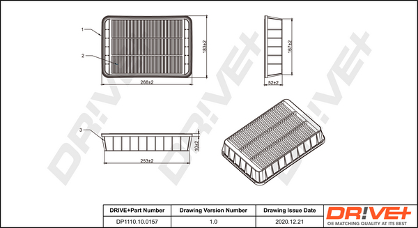 Air Filter - DP1110.10.0157 Dr!ve+
