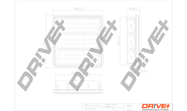 Air Filter - DP1110.10.0162 Dr!ve+