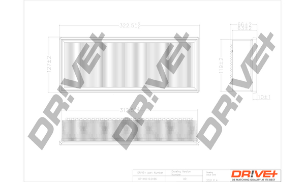 Air Filter - DP1110.10.0166 Dr!ve+