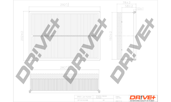 Air Filter - DP1110.10.0188 Dr!ve+
