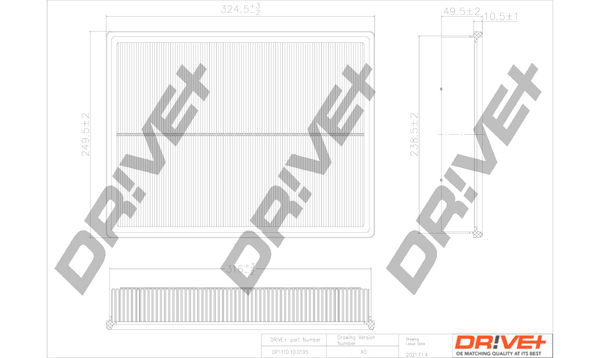 Air Filter - DP1110.10.0195 Dr!ve+