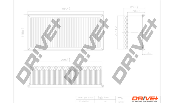 Filtro aria - DP1110.10.0197 Dr!ve+