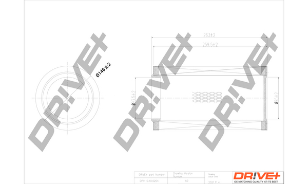 Air Filter - DP1110.10.0204 Dr!ve+